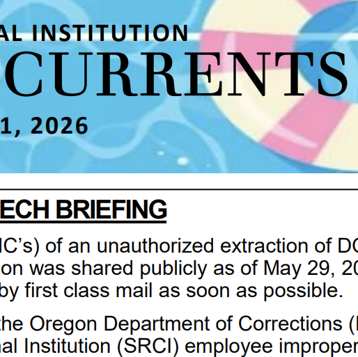SRCI Currents newsletter cover, SRCI